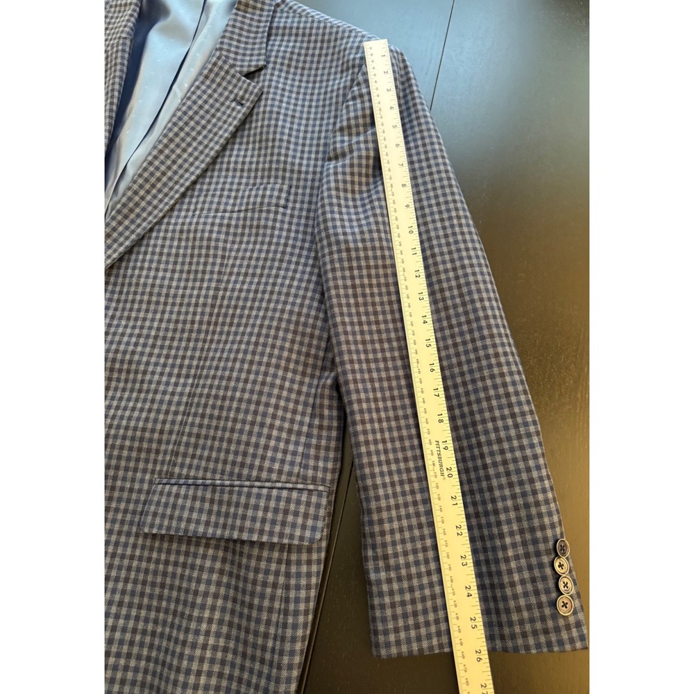 Oak Hill Sport Coat Mens 3XLT (54-56) Blue Check Two-Button Blazer Jacket‎ - Picture 10 of 14